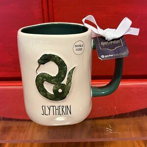 NWT SLYTHERIN Harry Potter Rae Dunn mug Pride Ambition Cunning snake double side